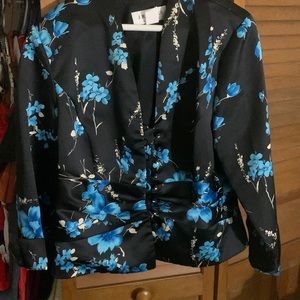 Flower Print Blazer